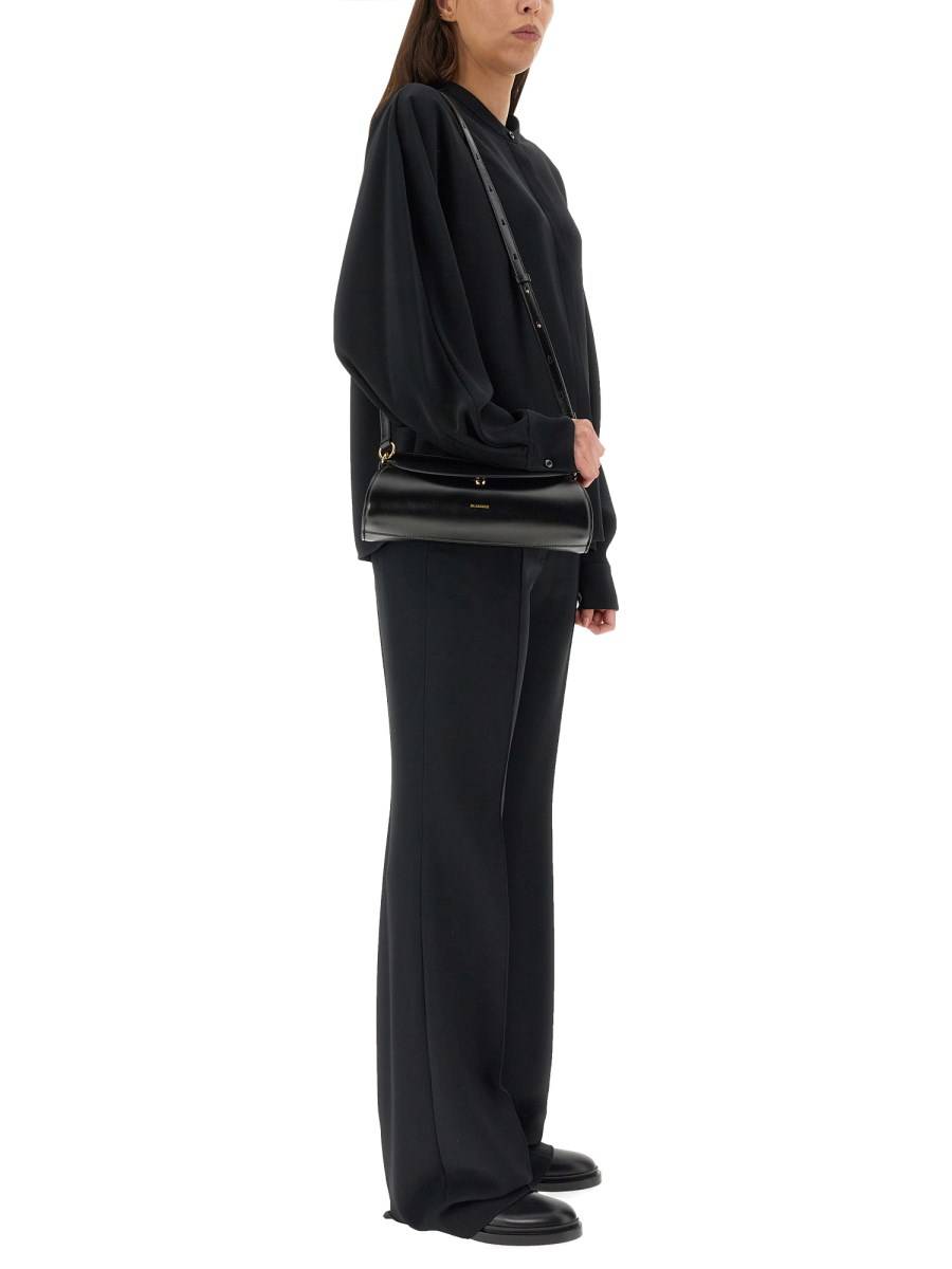 JIL SANDER PANTALONE IN MISTO VISCOSA
