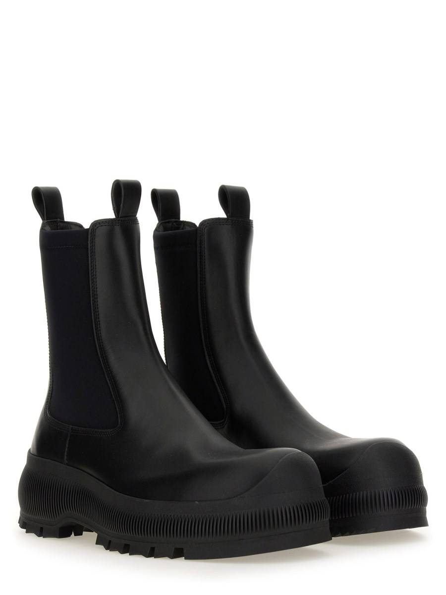 JIL SANDER STIVALE CHELSEA IN PELLE