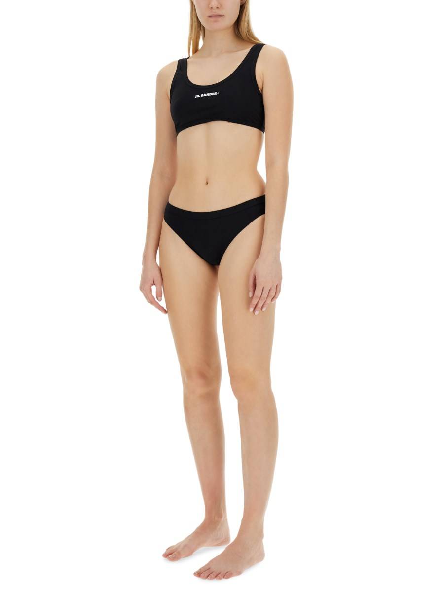 JIL SANDER TOP BIKINI CON LOGO