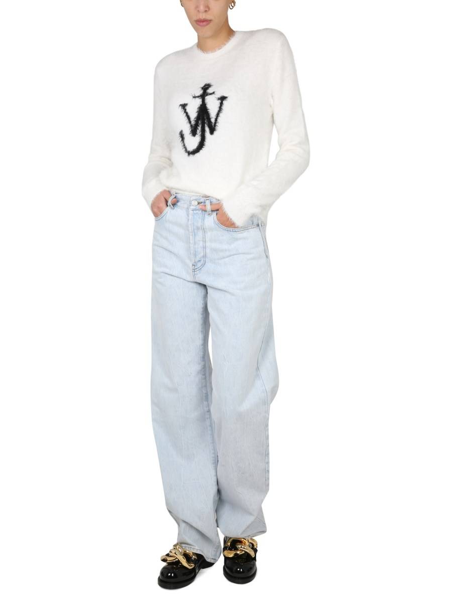 JW ANDERSON MAGLIA IN LANA CON INTARSIO LOGO