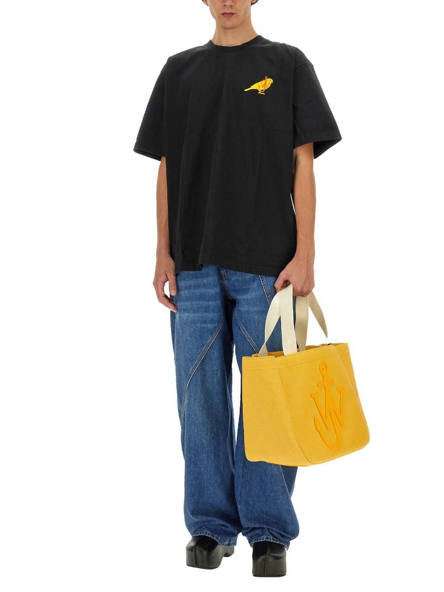 JW ANDERSON T-SHIRT CANARY IN COTONE