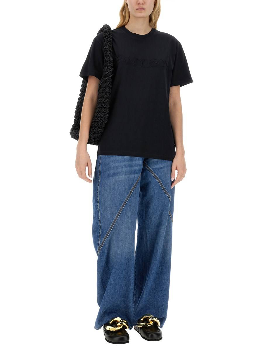 JW ANDERSON T-SHIRT CON LOGO EMBROIDERY