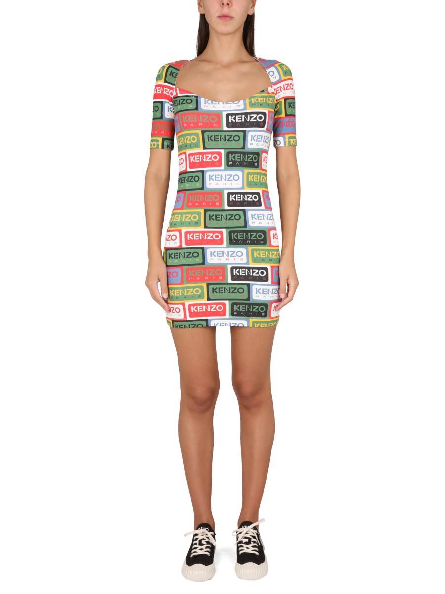KENZO ABITO BODYCON 'KENZO LABELS'