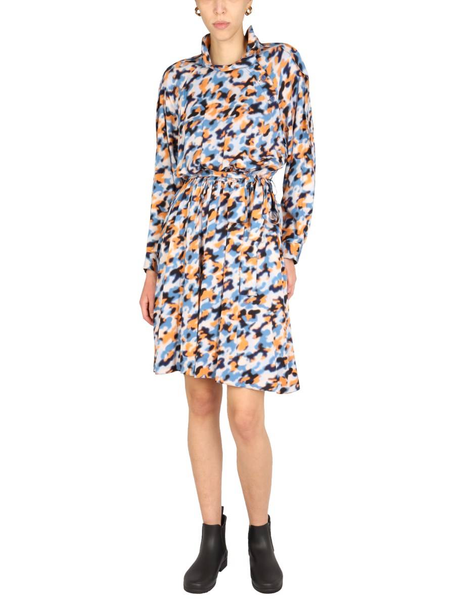 KENZO ABITO IN VISCOSA 'BLURRED FLOWERS'