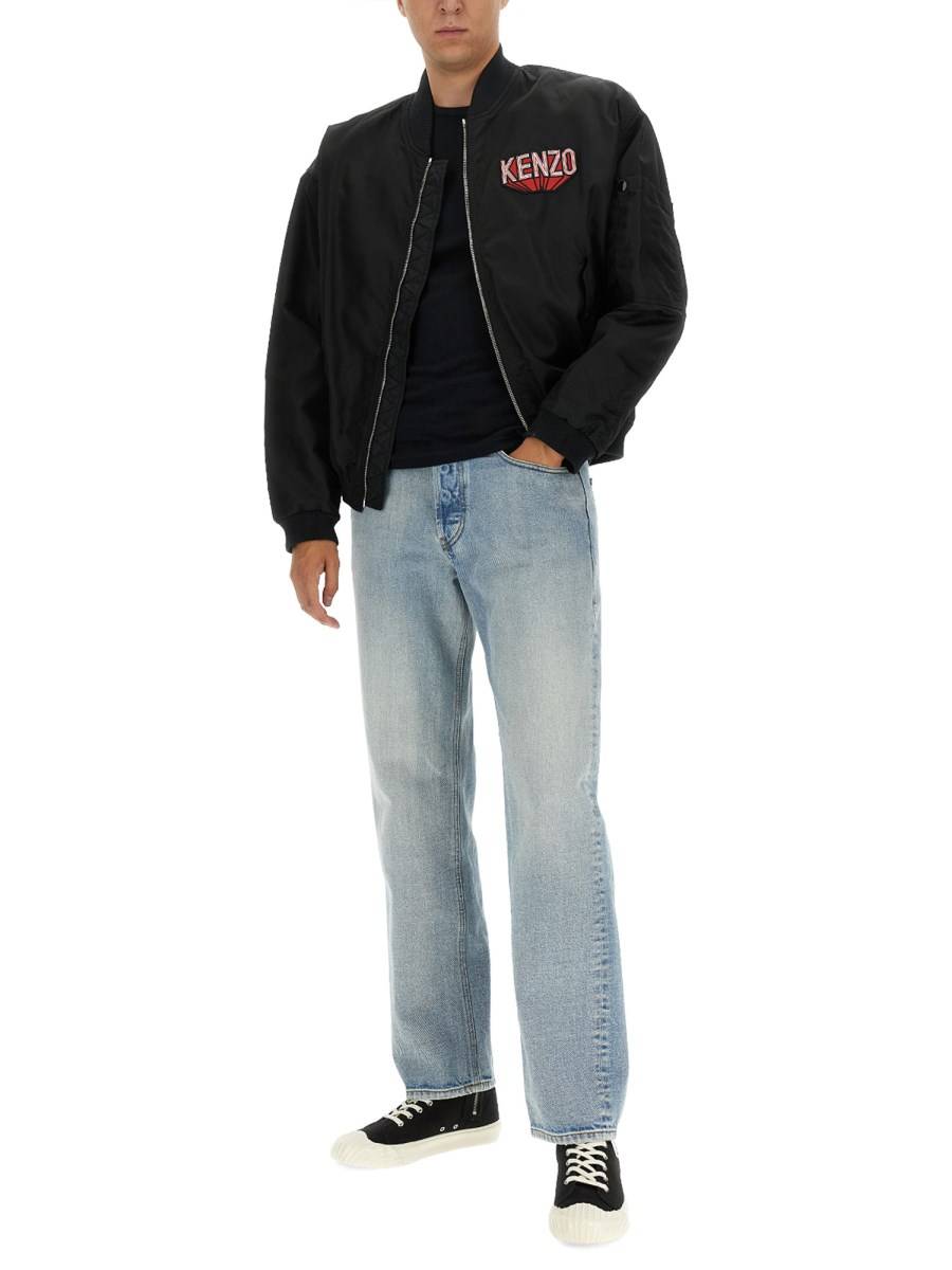KENZO BOMBER IN TESSUTO TECNICO CON LOGO