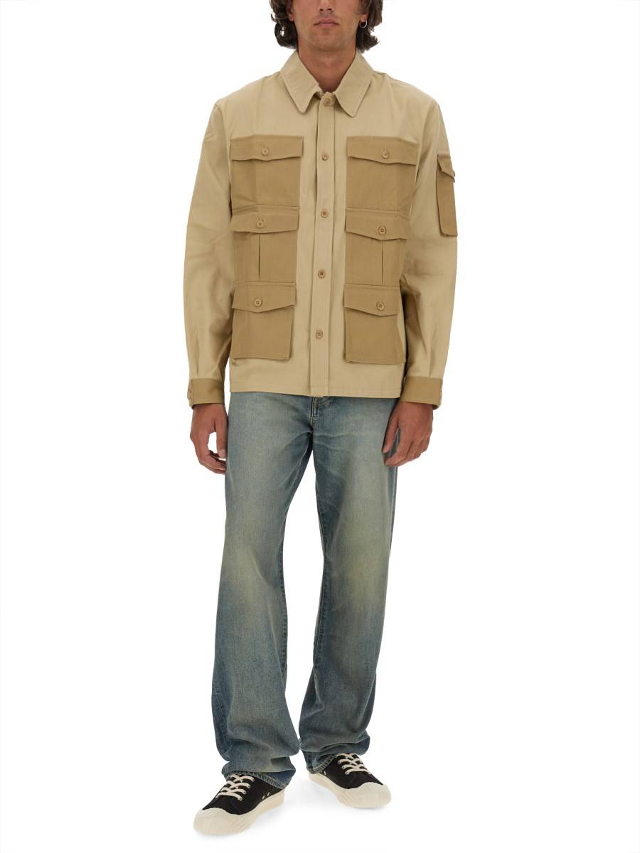 KENZO CAMICIA CARGO IN COTONE