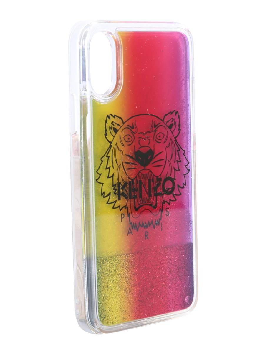 KENZO COVER IPHONE X/XS CON LOGO LIQUID GLITTER