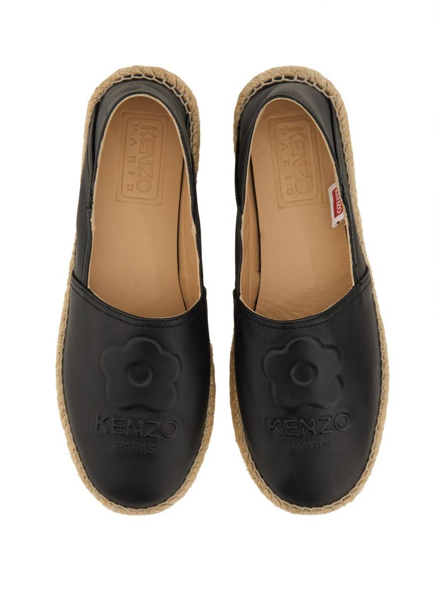 KENZO ESPADRILLA CON LOGO IN PELLE