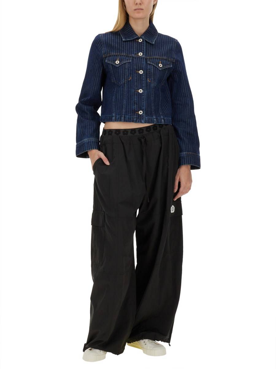 KENZO GIACCA CROPPED IN COTONE