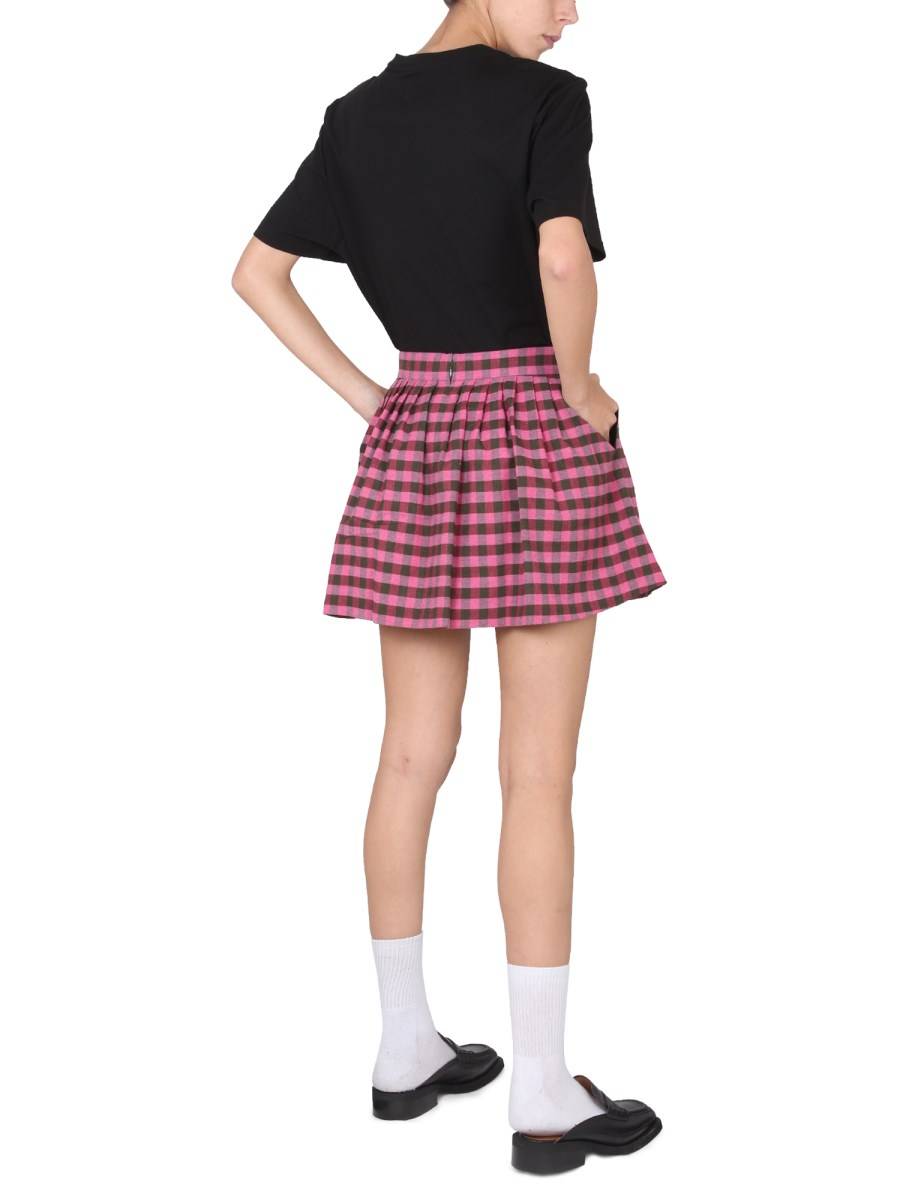 KENZO GONNA MINI FLARED GINGHAM