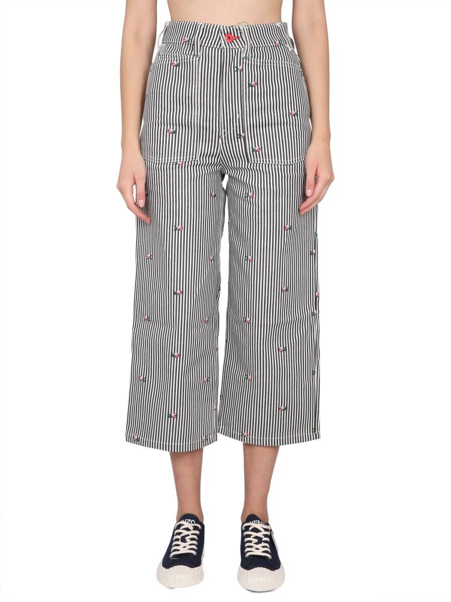 KENZO JEANS CROPPED FIT IN DENIM DI COTONE