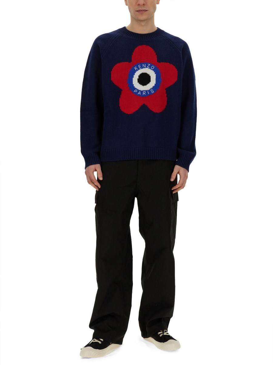 KENZO MAGLIA IN LANA CON LOGO
