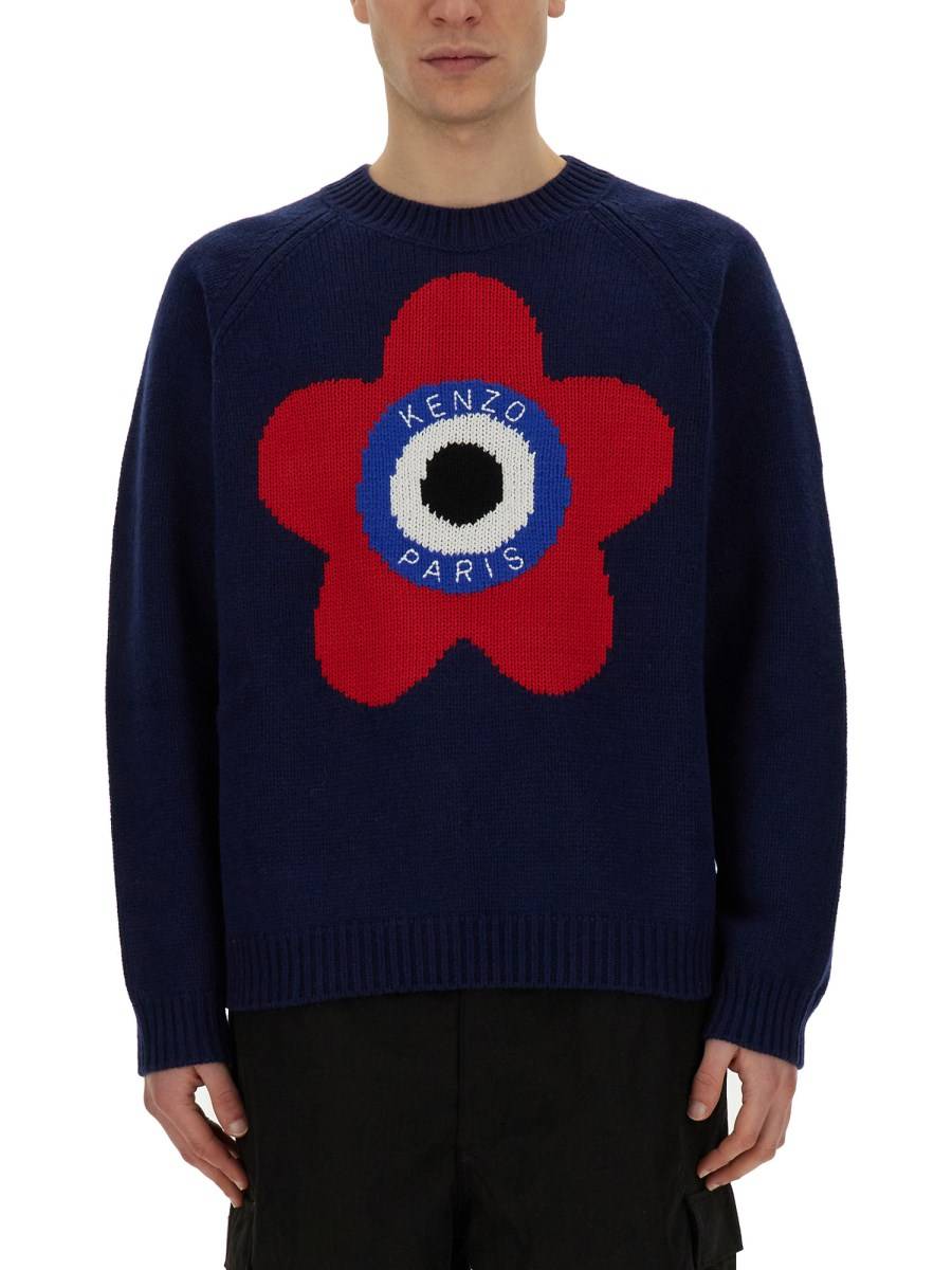 KENZO MAGLIA IN LANA CON LOGO