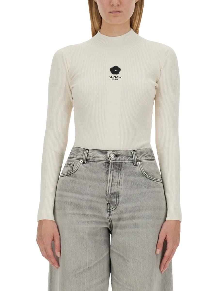 KENZO MAGLIA IN VISCOSA CON LOGO