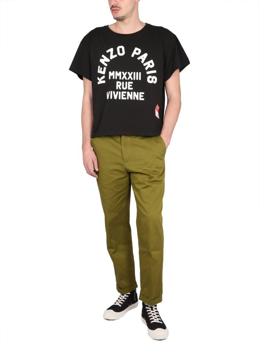 KENZO PANTALONE IN COTONE CLASSIC FIT