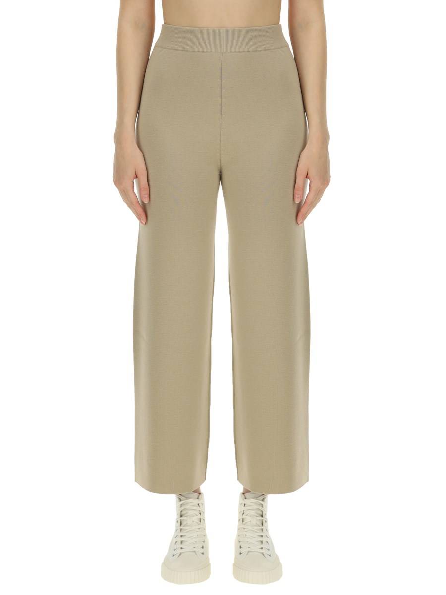 KENZO PANTALONE IN MAGLIA DI LANA CON LOGO