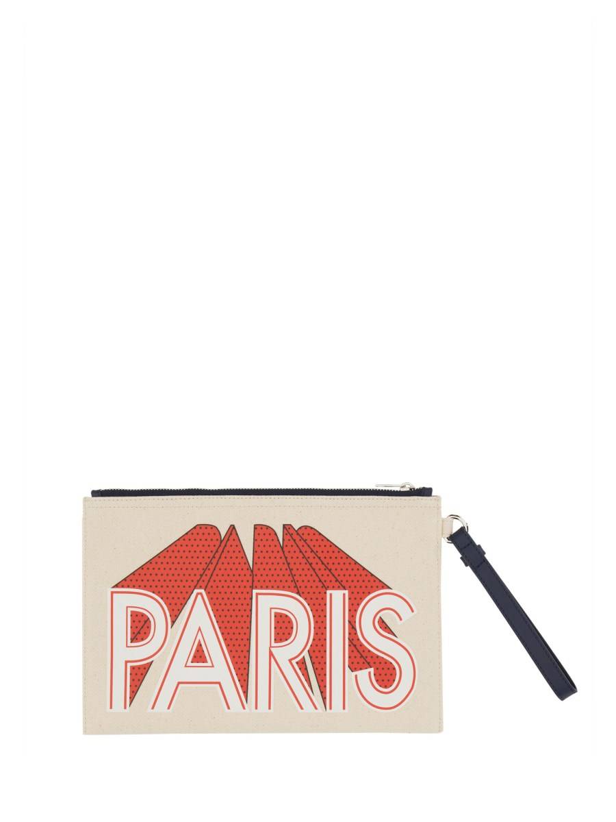 KENZO POCHETTE LARGE IN CANVAS CON LOGO