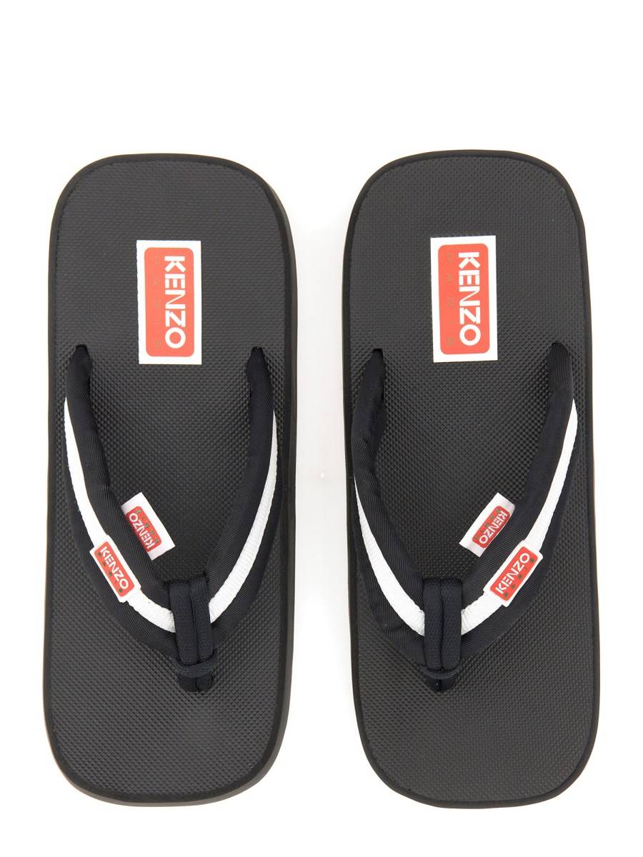 KENZO SANDALO SLIDE IN NYLON CON LOGO