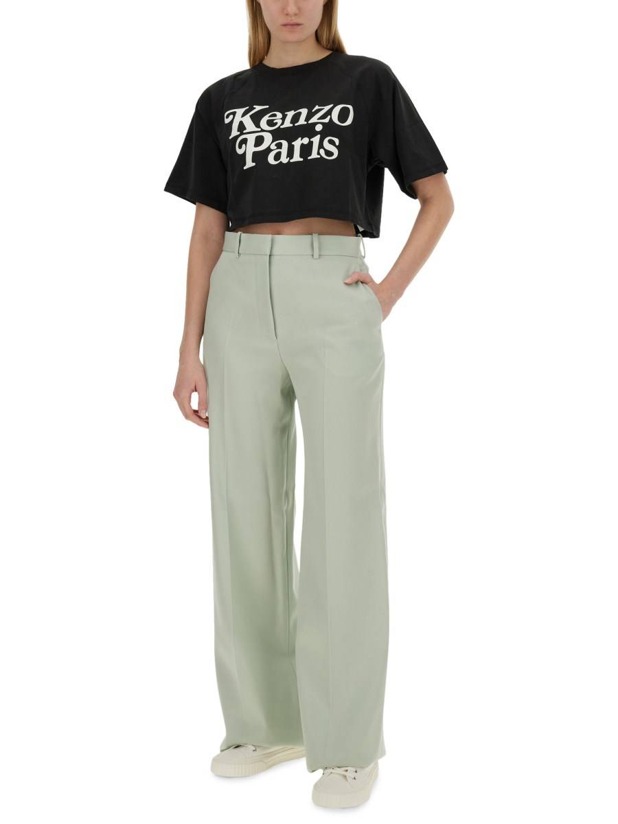 KENZO T-SHIRT IN JERSEY DI COTONE CON LOGO