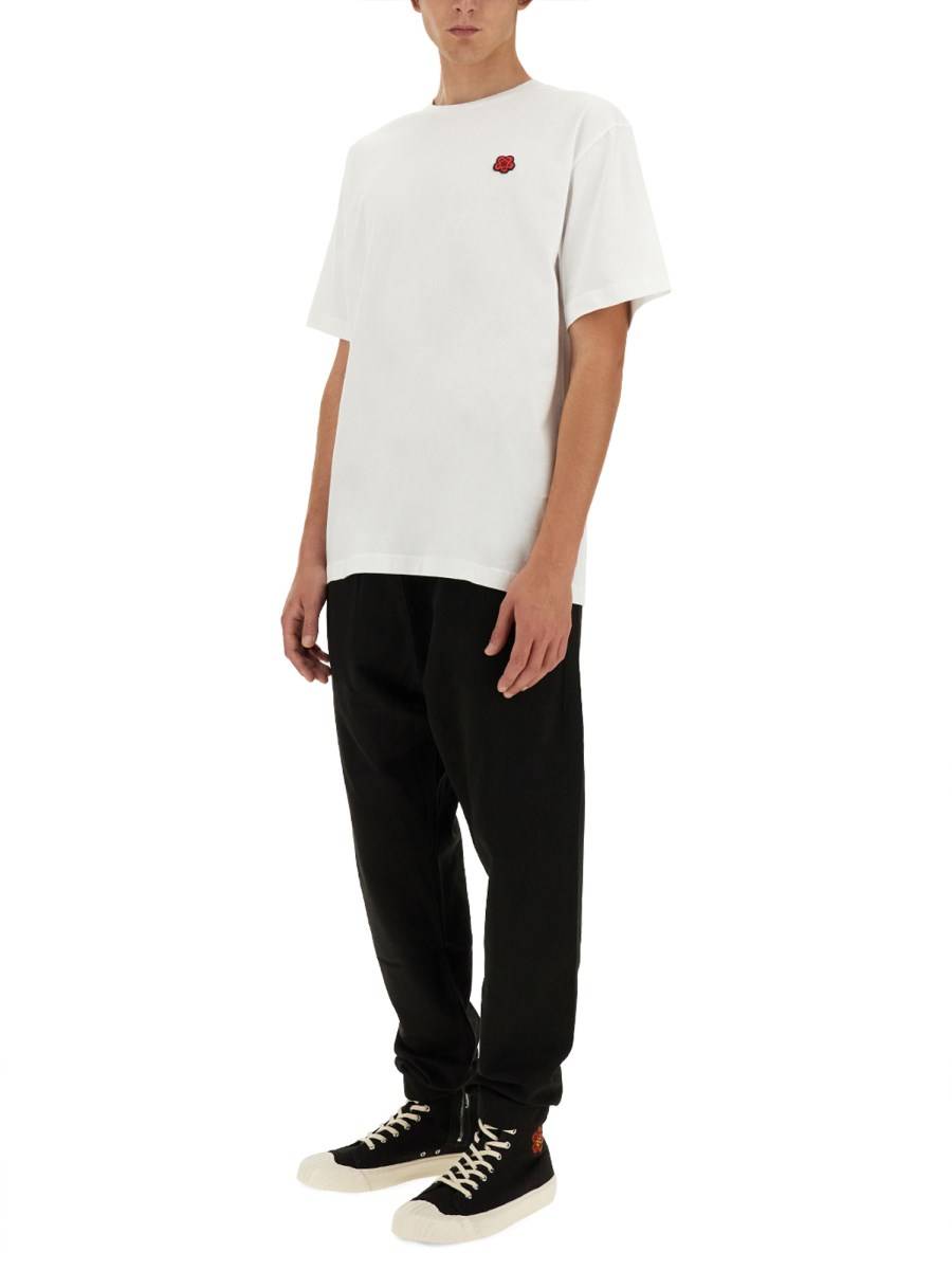 KENZO T-SHIRT IN JERSEY DI COTONE CON LOGO