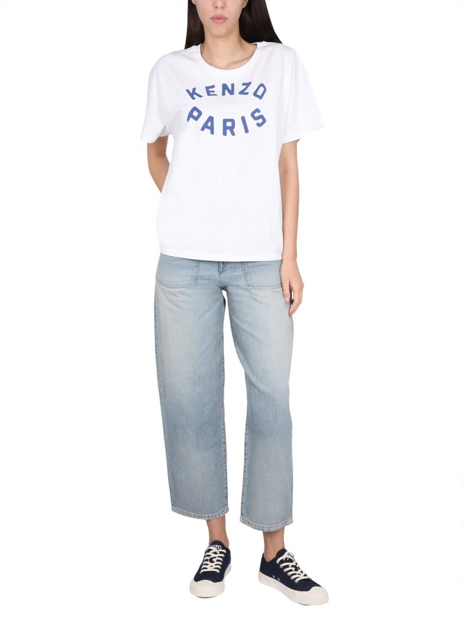 KENZO T-SHIRT IN JERSEY DI COTONE CON LOGO