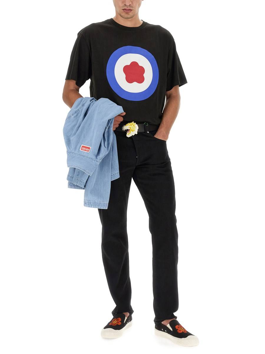KENZO T-SHIRT TARGET IN JERSEY DI COTONE