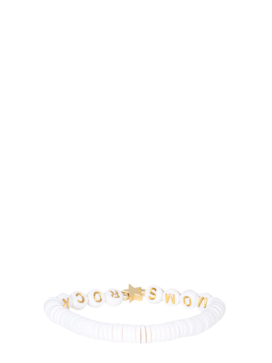 LABEL K BRACCIALE ELASTICO CON PERLE MOMS ROCK
