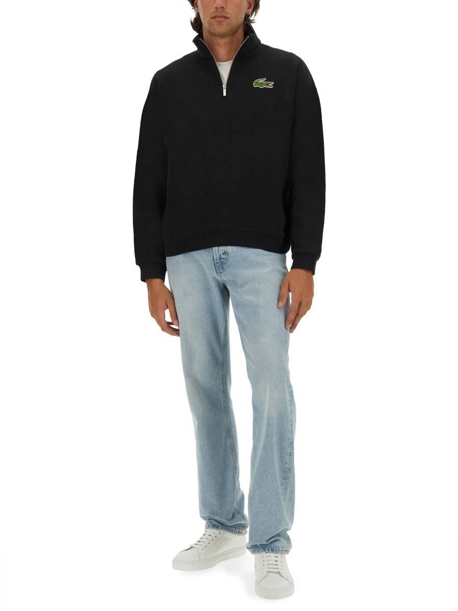 LACOSTE FELPA IN COTONE CON LOGO