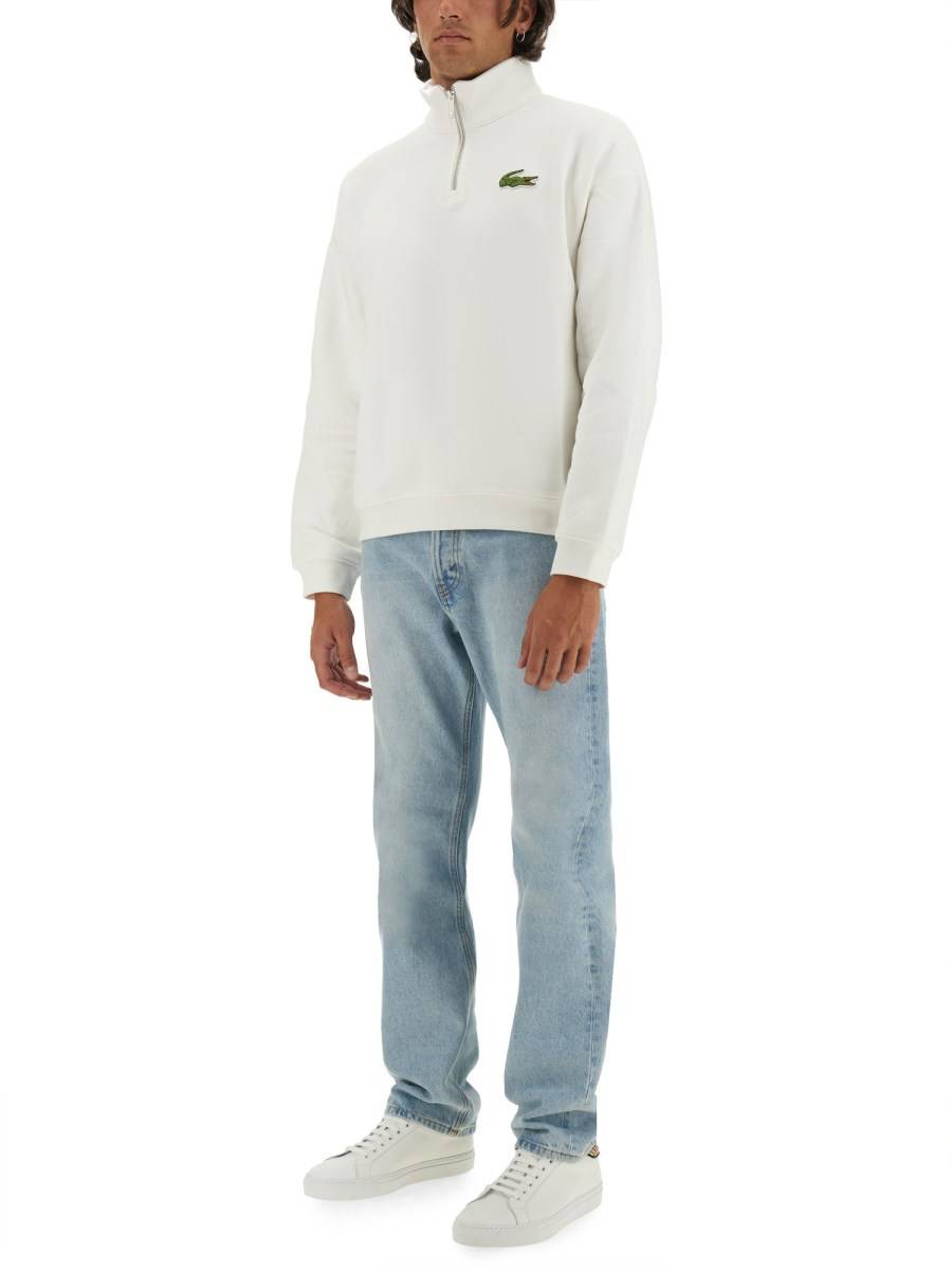 LACOSTE FELPA IN COTONE CON LOGO