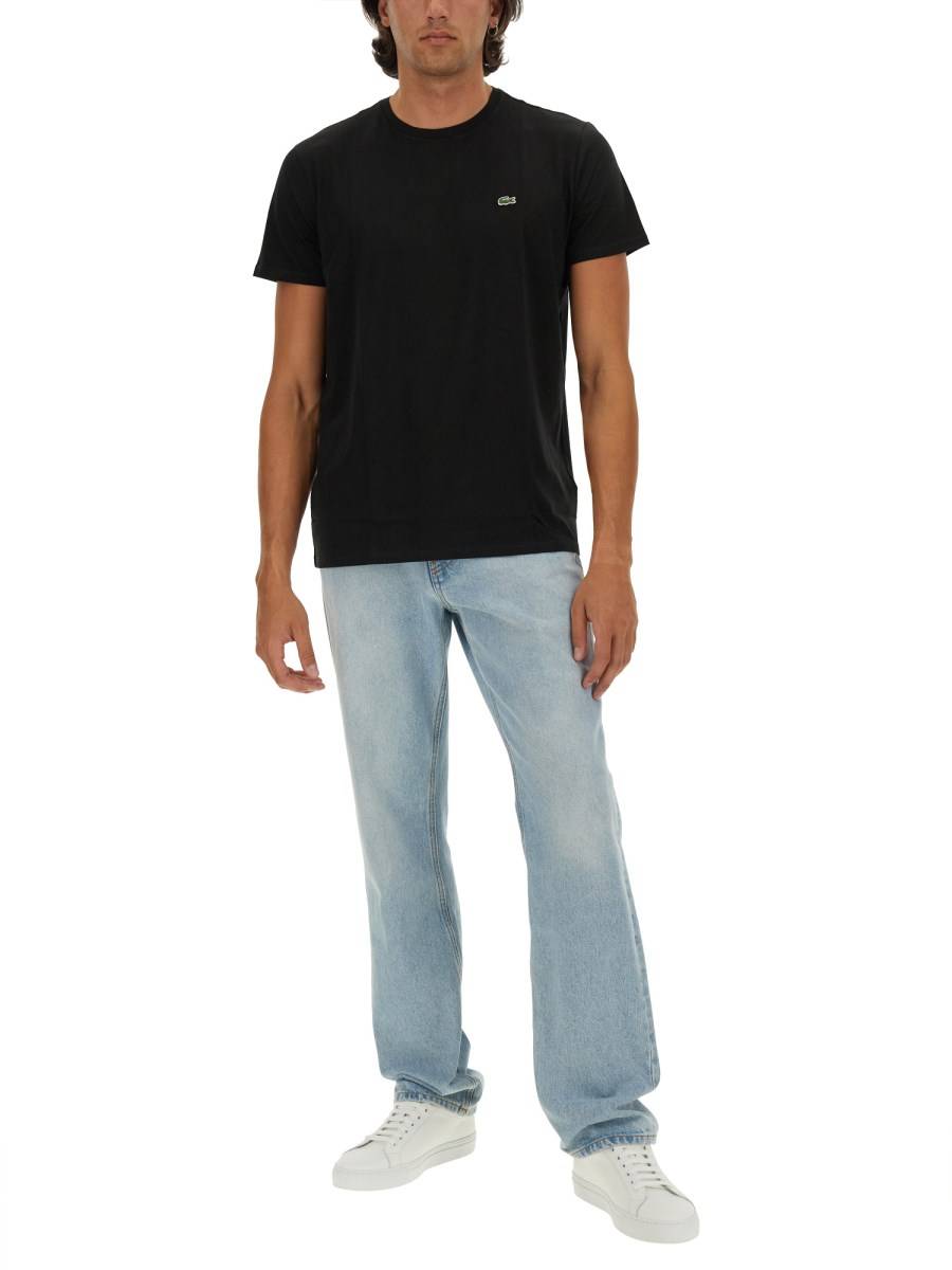 LACOSTE T-SHIRT IN JERSEY DI COTONE CON LOGO