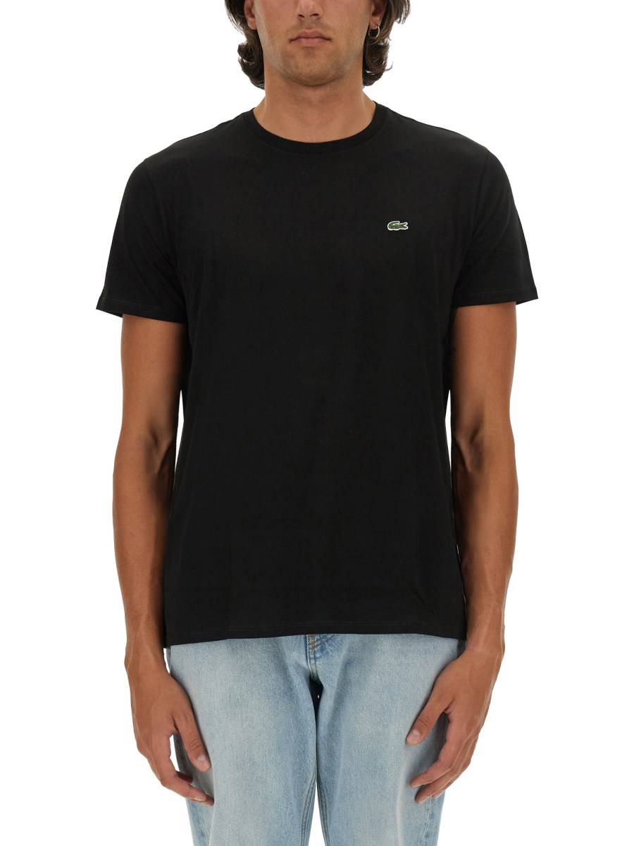 LACOSTE T-SHIRT IN JERSEY DI COTONE CON LOGO
