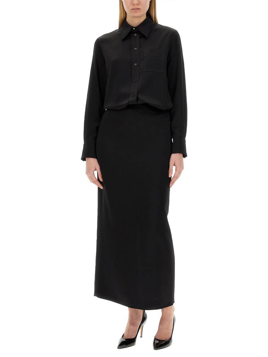 LANVIN CAMICIA CLASSICA IN CRÊPE DE CHINE