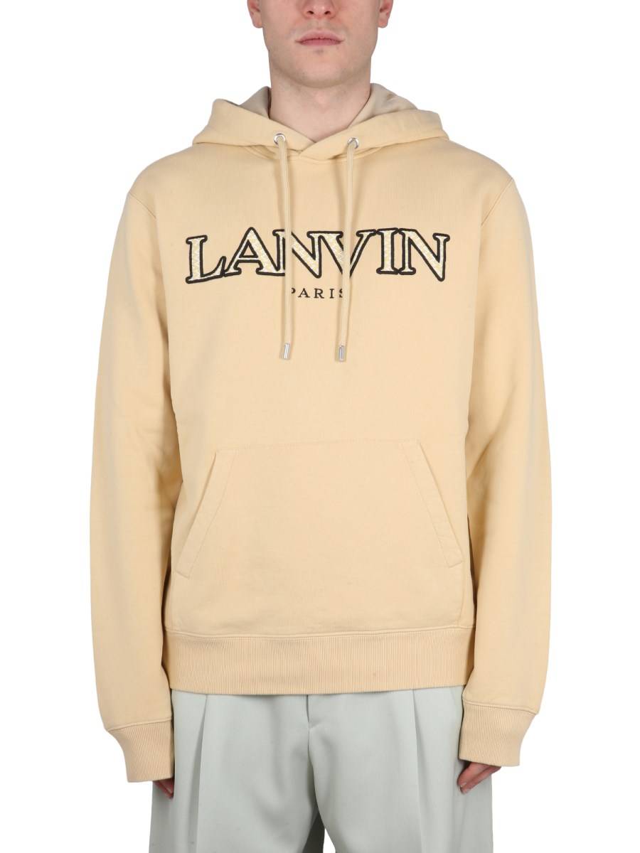 LANVIN FELPA IN COTONE CON LOGO