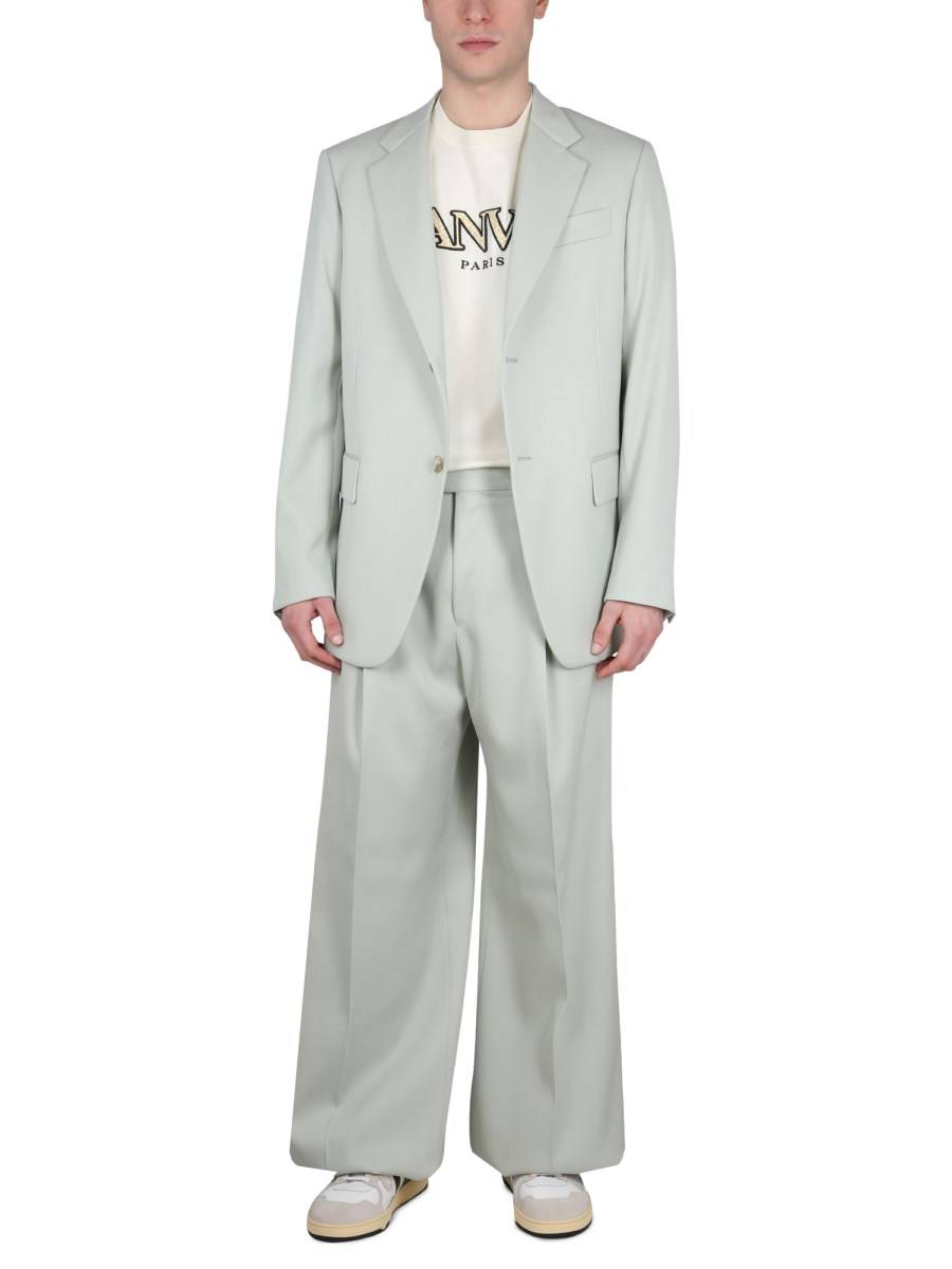 LANVIN GIACCA BOXY MONOPETTO IN LANA