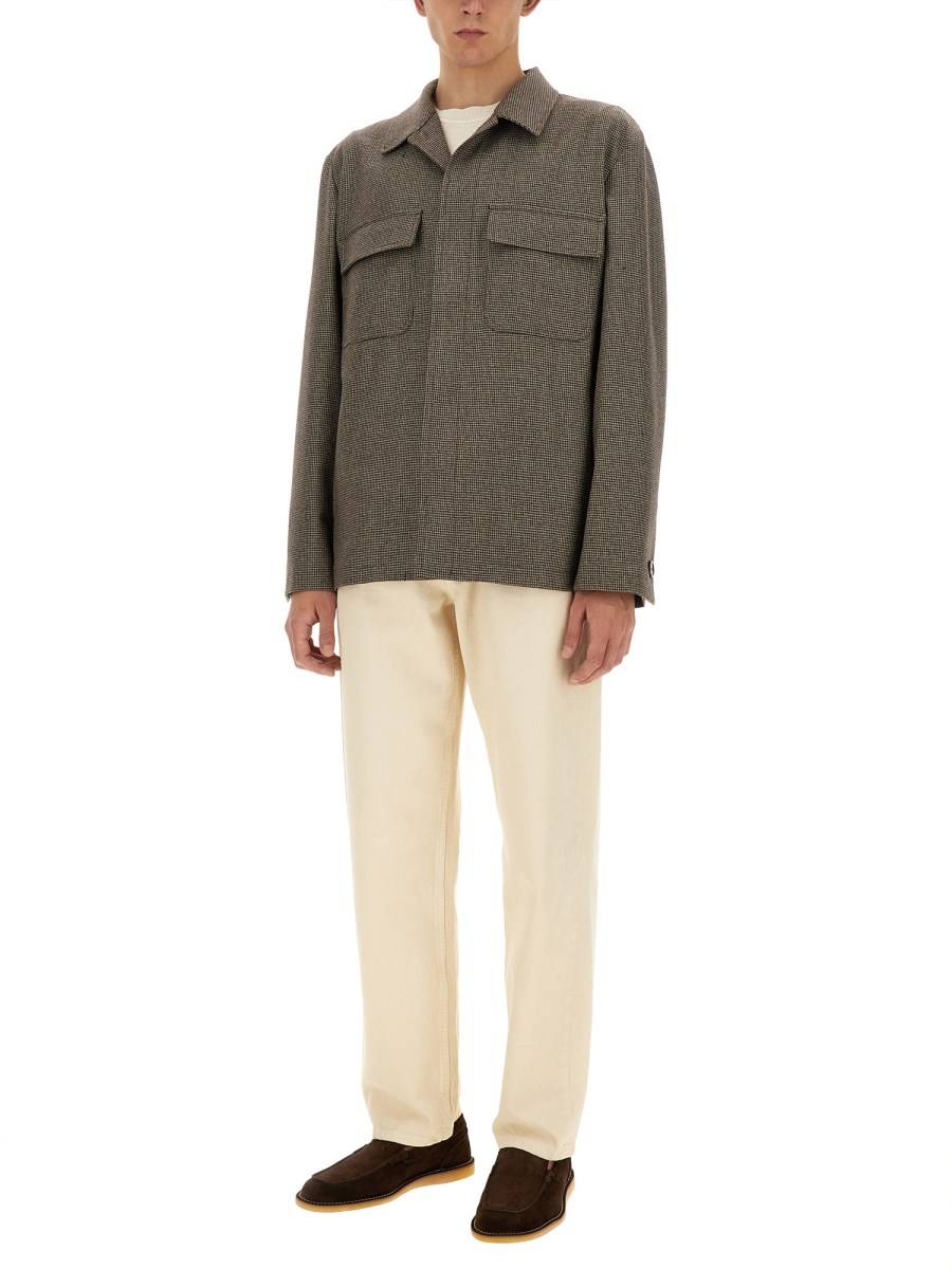 LARDINI GIACCA CAMICIA IN LANA E CASHMERE