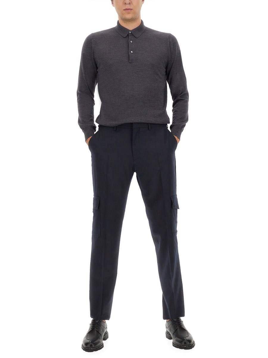 LARDINI PANTALONE SLIM FIT IN LANA