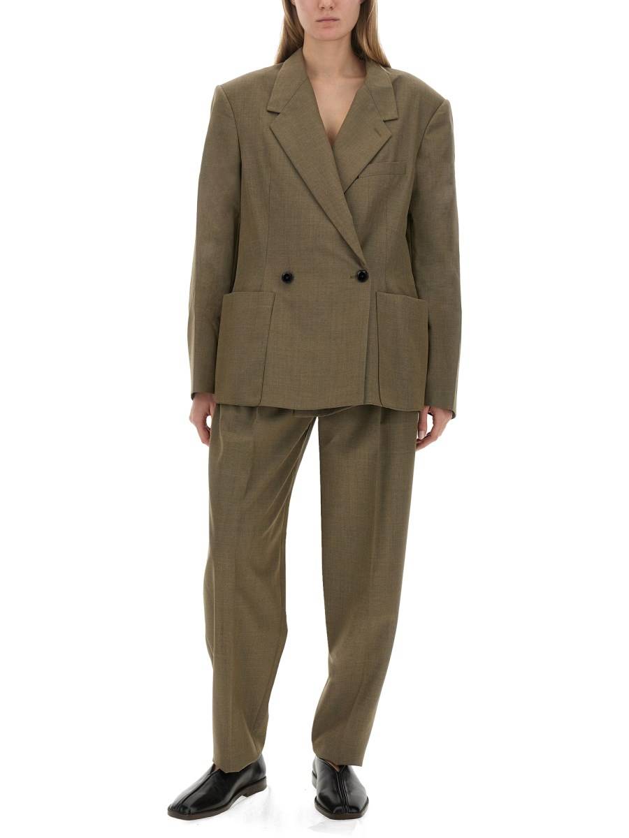LEMAIRE PANTALONE CON PIEGHE IN LANA