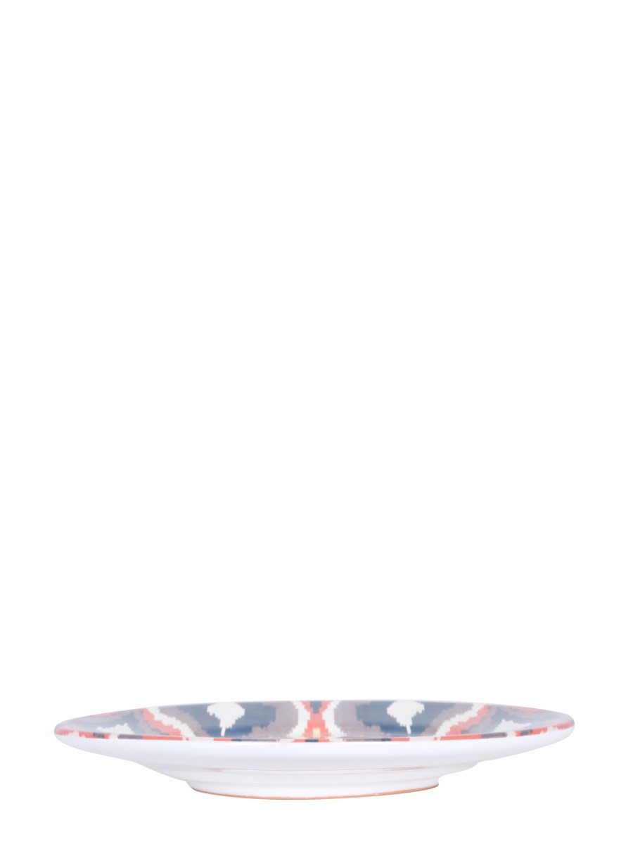 LES-OTTOMANS PIATTO IN CERAMICA CON STAMPA IKAT