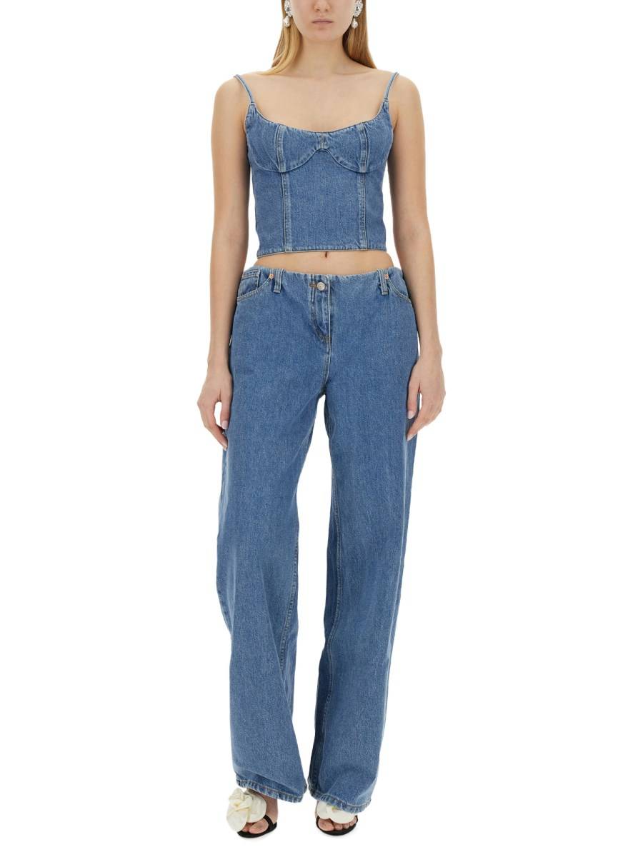 MAGDA BUTRYM CORSETTO IN DENIM DI COTONE