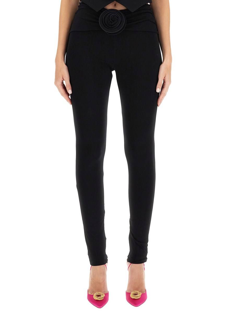 MAGDA BUTRYM PANTALONE SKINNY FIT CON FIORI
