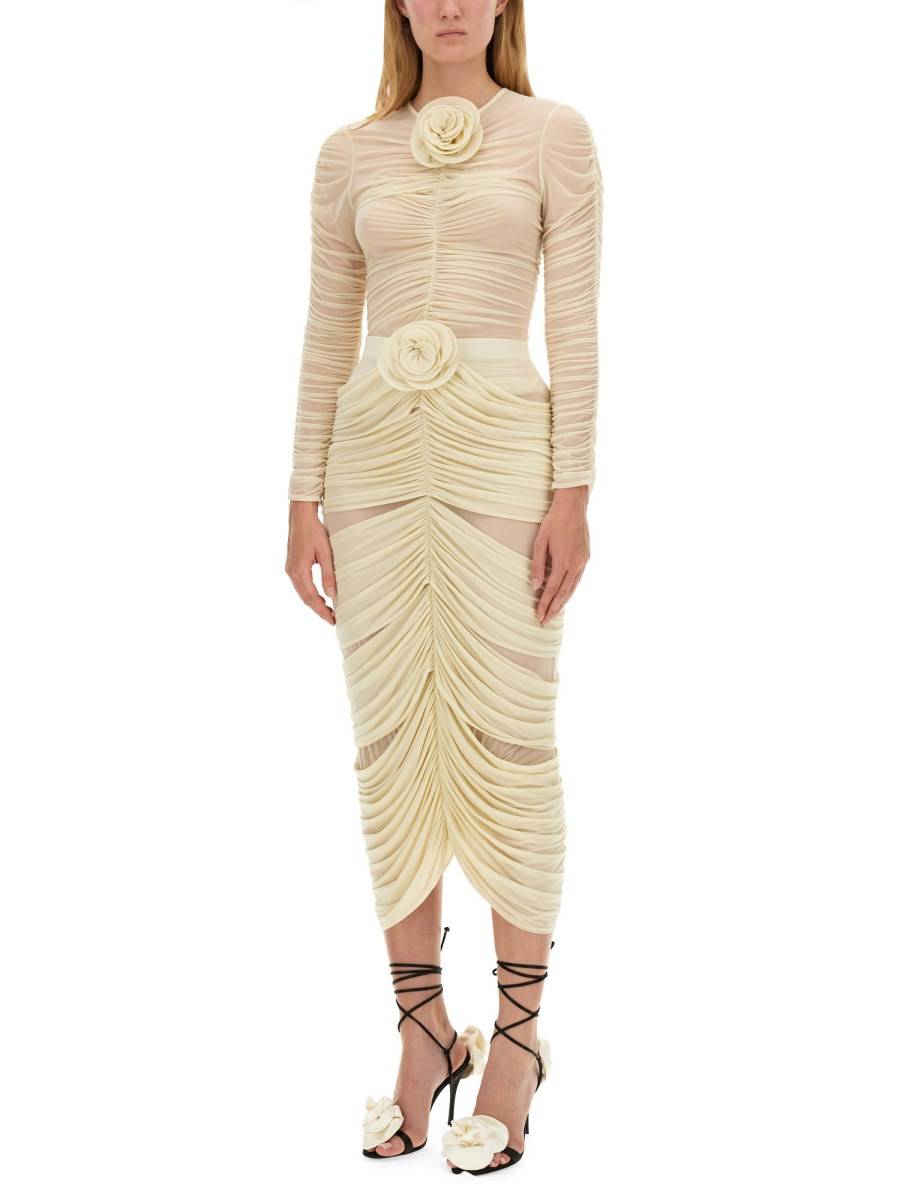 MAGDA BUTRYM TOP CON APPLICAZIONE ROSE IN SETA