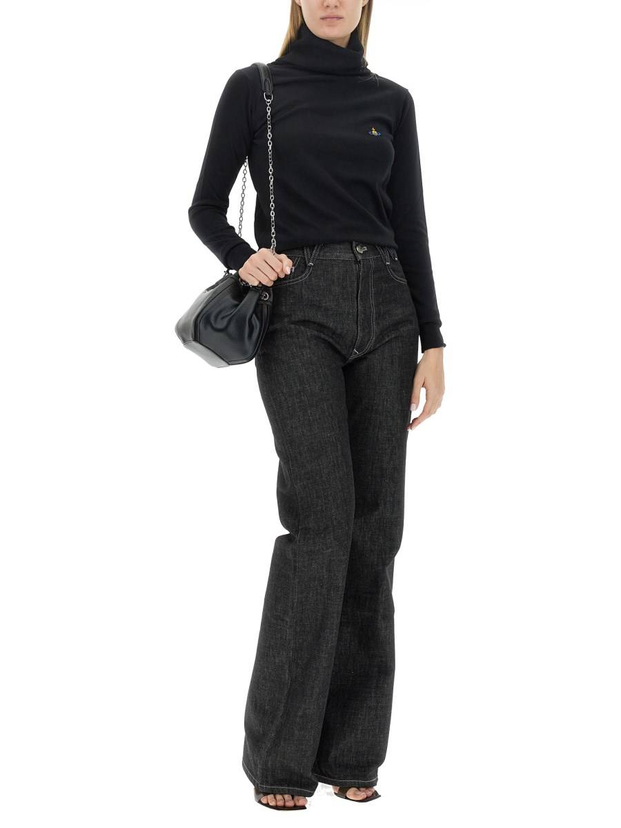 VIVIENNE WESTWOOD MAGLIA A COLLO ALTO "GIULIA" IN LANA