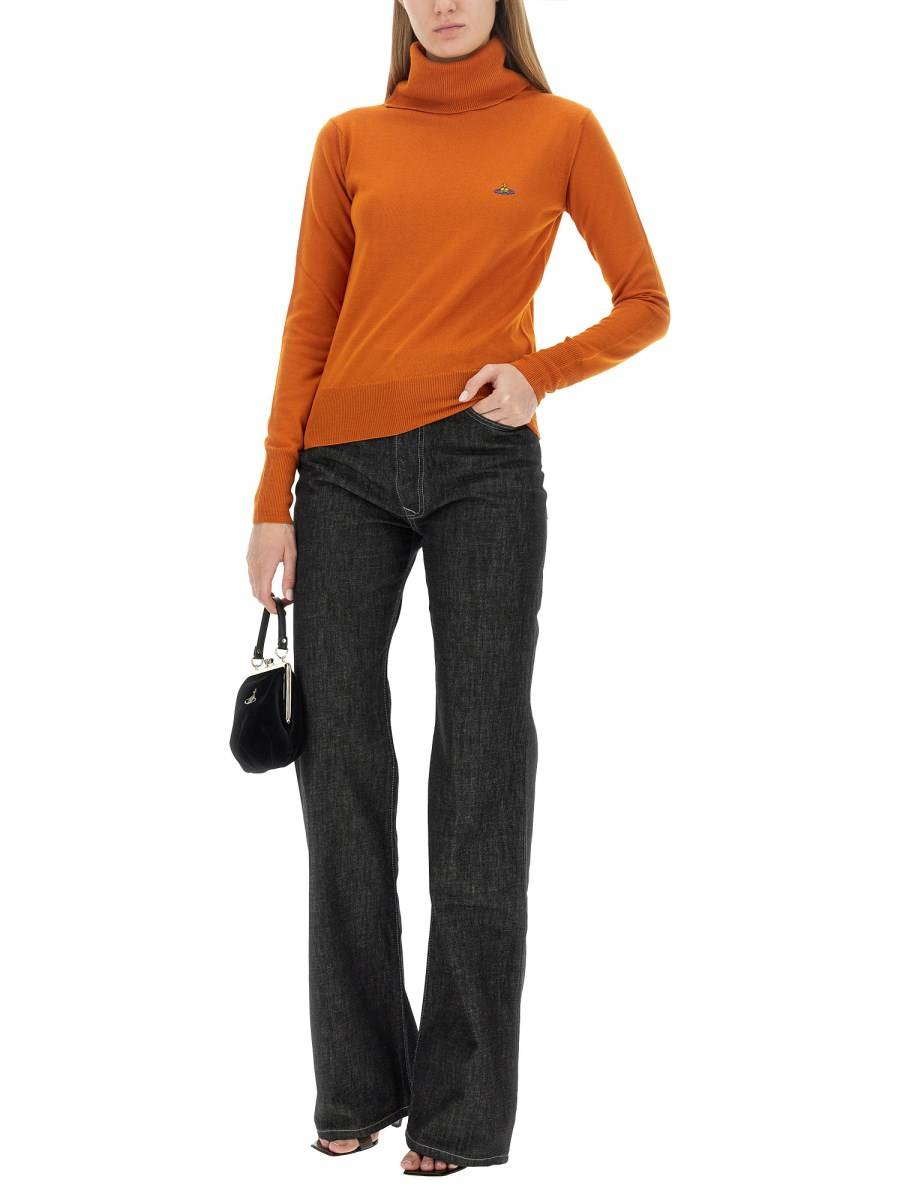 VIVIENNE WESTWOOD MAGLIA A COLLO ALTO "GIULIA" IN LANA