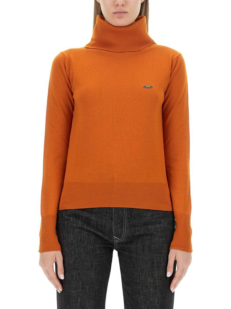 VIVIENNE WESTWOOD MAGLIA A COLLO ALTO "GIULIA" IN LANA