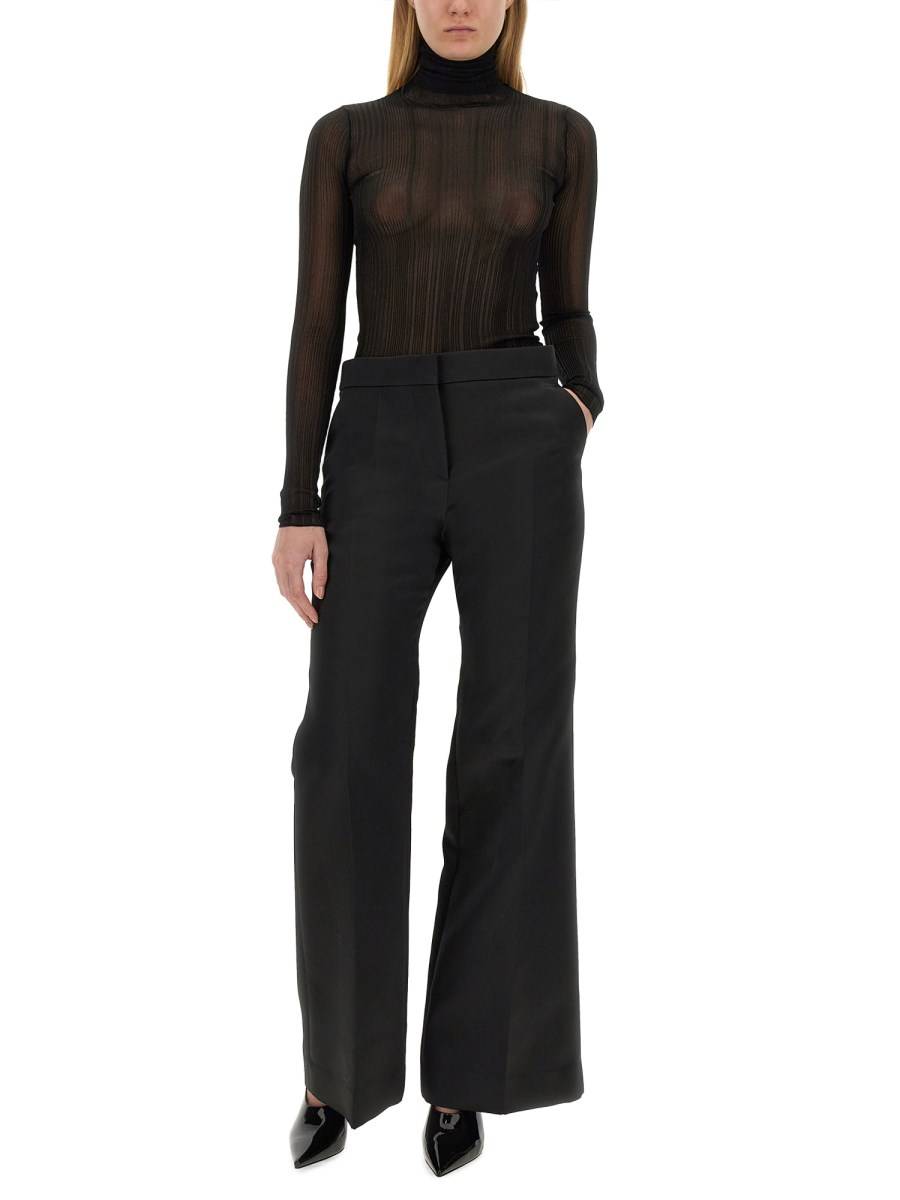 GIVENCHY MAGLIA CON COLLO ALTO IN MAGLIA SEMITRASPARENTE