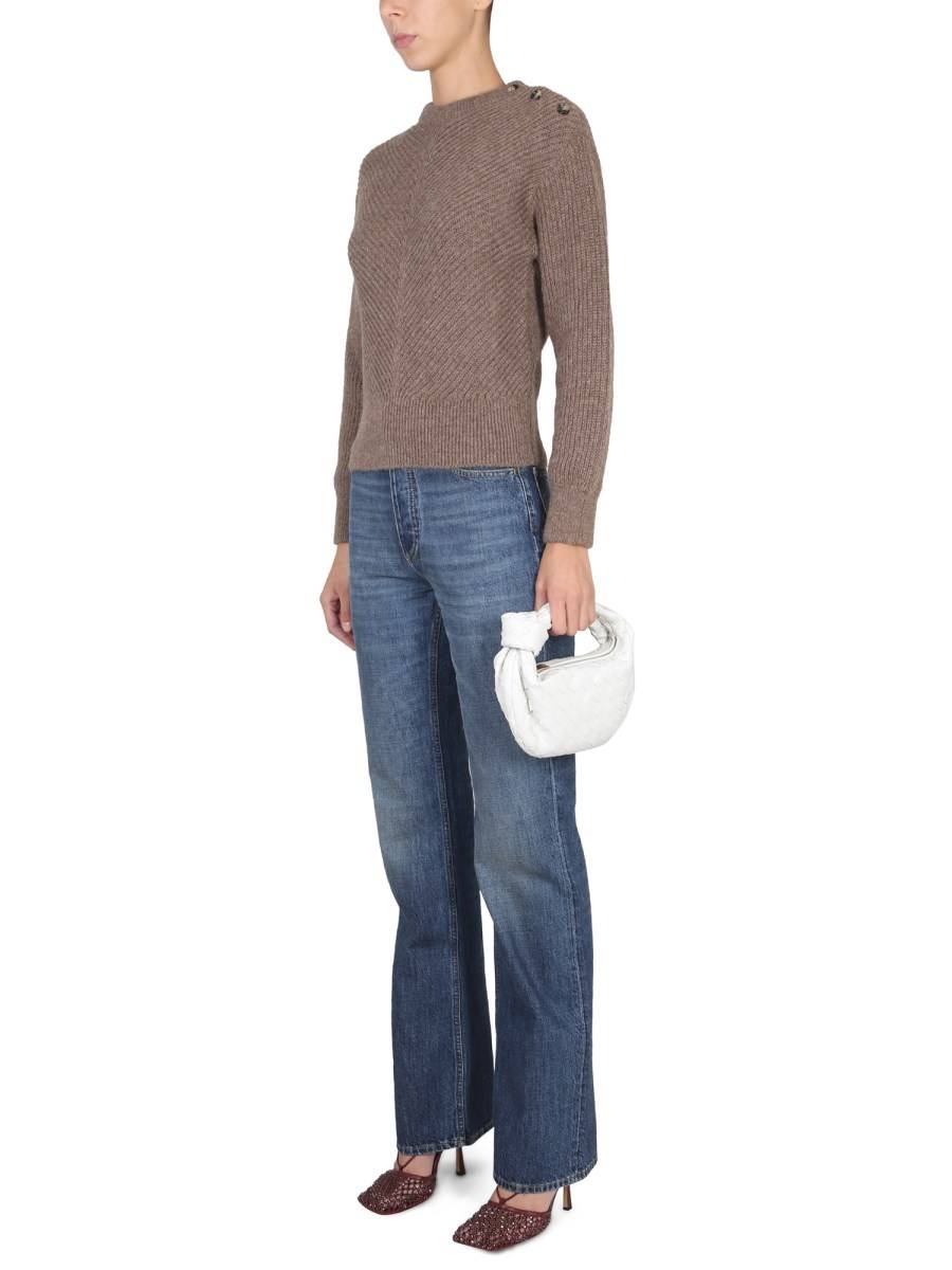 BOTTEGA VENETA MAGLIA IN ALPACA DI MEDIA PESANTEZZA CON MOTIVO CHEVRON