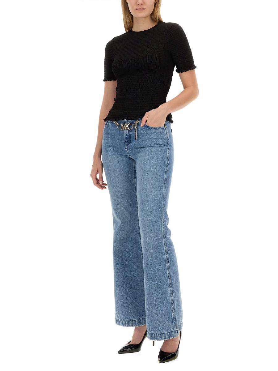 MICHAEL BY MICHAEL KORS MAGLIA IN GEORGETTE CON PUNTO SMOCK