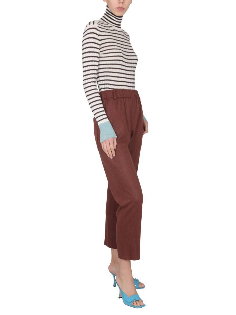 ALYSI MAGLIA IN MISTO LANA E ALPACA CON MOTIVO A RIGHE