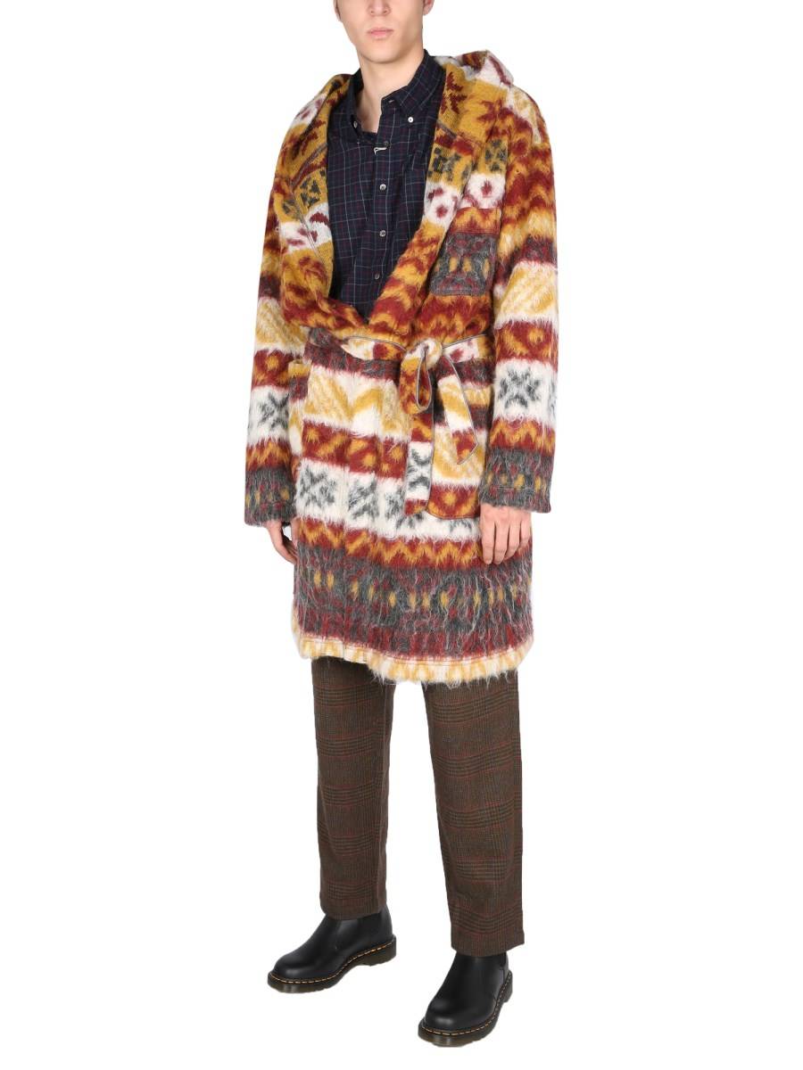 ENGINEERED GARMENTS MAGLIA IN MISTO MOHAIR CON CAPPUCCIO
