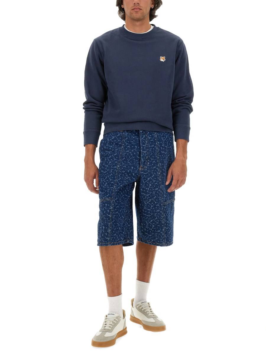 MAISON KITSUNÉ FELPA CON PATCH FOX HEAD